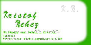 kristof nehez business card